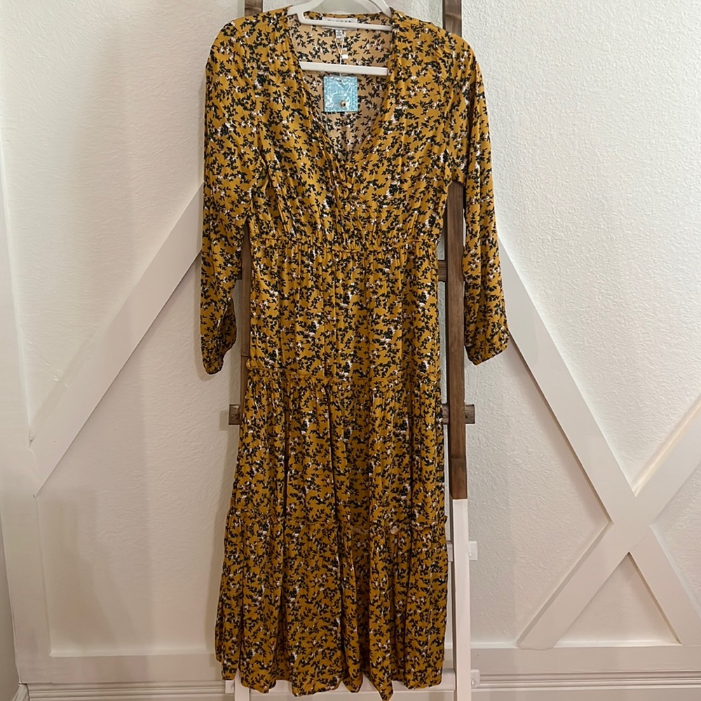 Mustard maxi dress